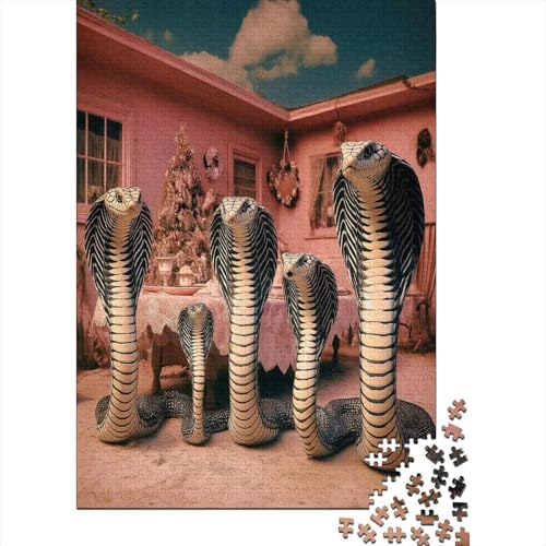 Kobra-Familie Rätsel Für Erwachsene || 38x26cm/1000pcs Puzzles Lernspiele Home Decor von kaiyun
