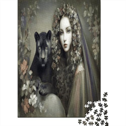 Königin 38x26cm/1000pcs Puzzle, Lernspiel Impossible Schwarzer Jaguar Herausforderungsspielzeug Für Erwachsene Teenager von kaiyun