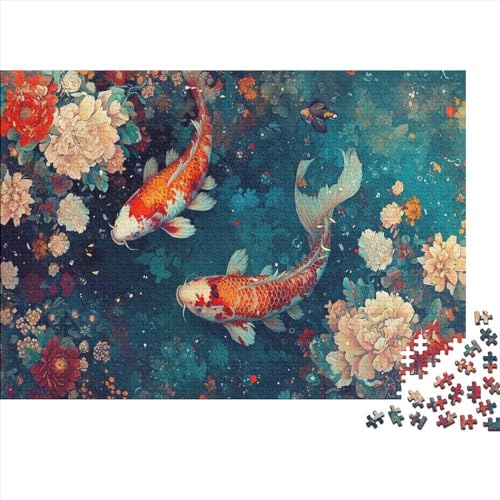 Koi 1000pcs (75x50cm) Schwer Puzzle Lernspiel Impossible Fisch Herausforderung Spielzeug Für Erwachsene Kinder von kaiyun