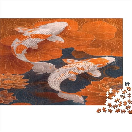 Koi 1000pcs (75x50cm) Schwer Puzzle Lernspiel Impossible Fisch Herausforderung Spielzeug Für Erwachsene Kinder von kaiyun