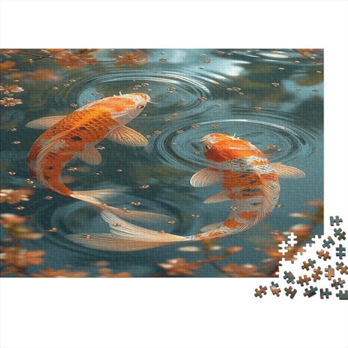 Koi 1000pcs (75x50cm) Schwer Puzzle Lernspiel Impossible Fisch Herausforderung Spielzeug Für Erwachsene Kinder von kaiyun