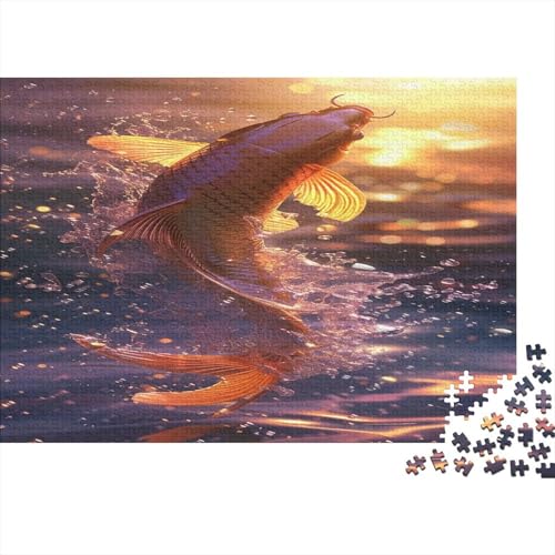 Koi 1000pcs (75x50cm) Schwer Puzzle Lernspiel Impossible Fisch Herausforderung Spielzeug Für Erwachsene Kinder von kaiyun