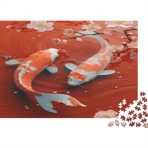 Koi 1000pcs (75x50cm) Schwer Puzzle Lernspiel Impossible Fisch Herausforderung Spielzeug Für Erwachsene Kinder von kaiyun