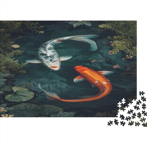 Koi 1000pcs (75x50cm) Schwer Puzzle Lernspiel Impossible Fisch Herausforderung Spielzeug Für Erwachsene Kinder von kaiyun