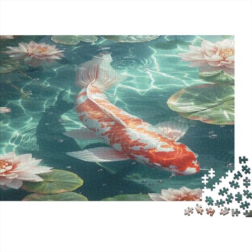 Koi 1000pcs (75x50cm) Schwer Puzzle Lernspiel Impossible Fisch Herausforderung Spielzeug Für Erwachsene Kinder von kaiyun