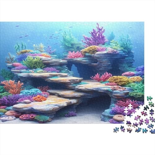 Korallenriff 1000pcs (75x50cm) Puzzle, Lernspiel Impossible Aquarellillustration Herausforderungsspielzeug Für Erwachsene Teenager von kaiyun