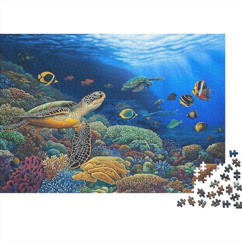 Korallenriffs 1000pcs (75x50cm) Puzzle, Lernspiel Impossible Fish Sea Schildkrötes Herausforderungsspielzeug Für Erwachsene Teenager von kaiyun