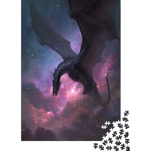 Kosmischer Drache Puzzle 1000 Teile, Lernspiel, Unmöglich, Anspruchsvolles Spielzeug Für Erwachsene Und Kinder Ab 14 Jahren 38x26cm/1000pcs von kaiyun