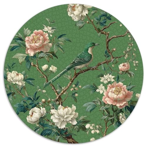 Kreisförmiges Muster mit Vögeln und Blumen 1000pcs (67.5x67.5cm) Puzzle, Lernspiel Impossible Herausforderungsspielzeug Für Erwachsene Teenager von kaiyun