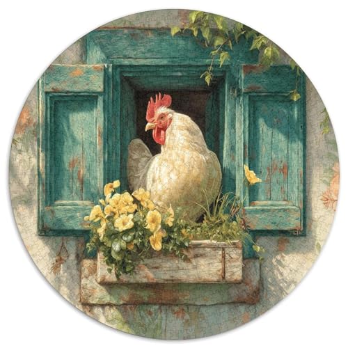 Küken am Fenster Rätsel Für Erwachsene |Wooden Flower BOchse| Familienspaß-Puzzles 1000pcs (67.5x67.5cm) von kaiyun