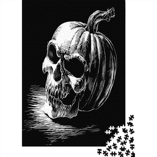 Kürbisschädel Gotik Puzzle 1000 Teile Für Erwachsene, Lernspiele, Heimdekoration38x26cm/1000pcs von kaiyun
