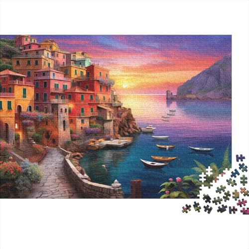 Küstenstadt 1000pcs (75x50cm) Puzzle, Lernspiel Impossible Herausforderungsspielzeug Für Erwachsene Teenager von kaiyun