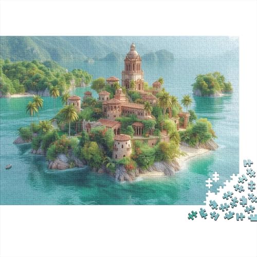 Küstenstadt 1000pcs (75x50cm) Puzzle, Lernspiel Impossible Meerblick Herausforderungsspielzeug Für Erwachsene Teenager von kaiyun