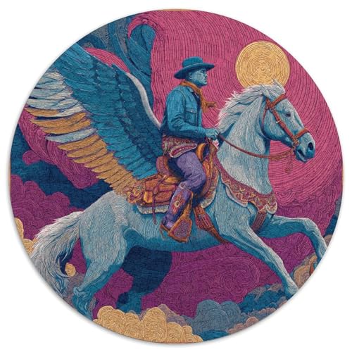 Kuhboy Riding Pegasus 1000pcs (67.5x67.5cm) Schwer Puzzle Lernspiel Impossible Herausforderung Spielzeug Für Erwachsene Kinder von kaiyun