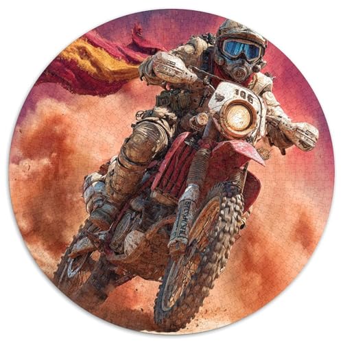 Kuhboy with Goggles Wüstenmotorrad Puzzle 1000 Teile Für Erwachsene, Lernspiele, Heimdekoration1000pcs (67.5x67.5cm) von kaiyun