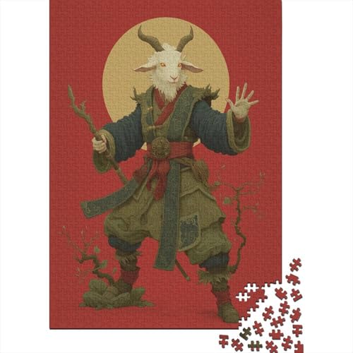 Kung Fu Ziege Puzzle 1000 Teile Für Erwachsene, Lernspiele, Heimdekoration70x50cm/1000pcs von kaiyun