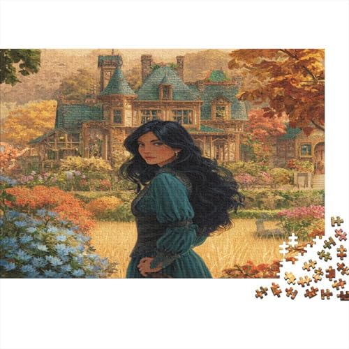Ländliche Landschaft 1000pcs (75x50cm) Puzzle, Lernspiel Impossible Junge Frau Herausforderungsspielzeug Für Erwachsene Teenager von kaiyun