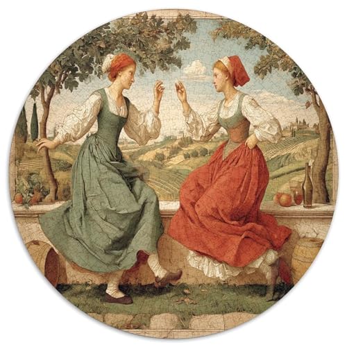 Ländliche Landschaft Puzzle 1000pcs (67.5x67.5cm) Erwachsene Two Women Dancing Puzzle,Home Decor von kaiyun