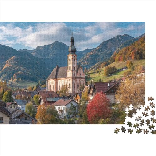 Landschaft im Oberdorf in Bayern 1000pcs (75x50cm) Puzzles, Die Für Erwachsene Und Personen Ab 14 Jahren Geeignet Sind von kaiyun