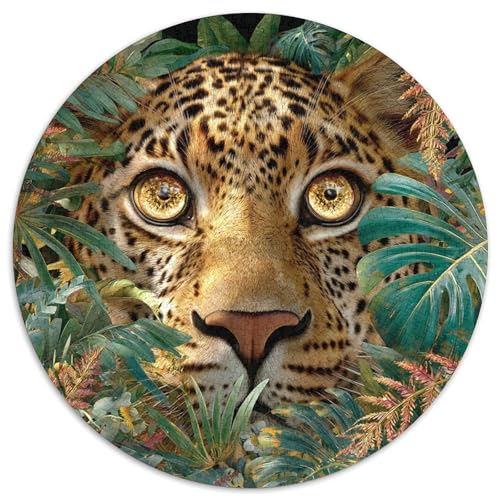 Leopard 1000pcs (67.5x67.5cm) Schwer Puzzle Lernspiel Impossible Tropische Dschungelblätter Herausforderung Spielzeug Für Erwachsene Kinder von kaiyun