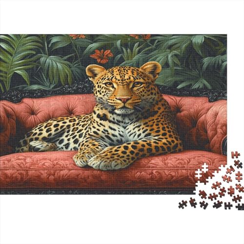 Leopard 1000pcs (75x50cm) Puzzle, Lernspiel Impossible Rinde, grüner Dschungel Herausforderungsspielzeug Für Erwachsene Teenager von kaiyun