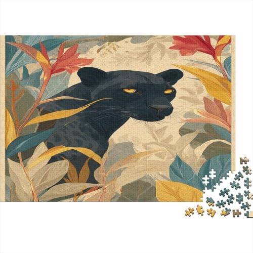 Leopard 1000pcs (75x50cm) Puzzles, Die Für Erwachsene Und Personen Ab 14 Jahren Geeignet Sind Tropische Blätter von kaiyun