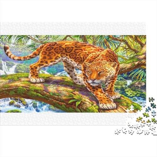 Leopard 1000pcs (75x50cm) Schwer Puzzle Lernspiel Impossible Wildtiere Herausforderung Spielzeug Für Erwachsene Kinder von kaiyun