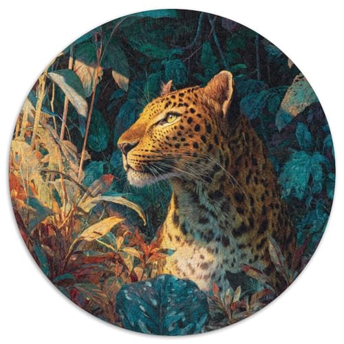 Leopard im hell erleuchteten Wald 1000pcs (67.5x67.5cm) Puzzle, Lernspiel Impossible Herausforderungsspielzeug Für Erwachsene Teenager von kaiyun