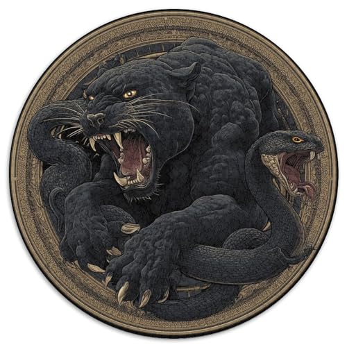 Leopard und Schlange 1000pcs (67.5x67.5cm) Puzzle, Lernspiel Impossible Herausforderungsspielzeug Für Erwachsene Teenager von kaiyun