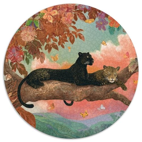 Leoparden und Jaguare 1000pcs (67.5x67.5cm) Puzzles, Die Für Erwachsene Und Personen Ab 14 Jahren Geeignet Sind Wunderschöne Baumkronen von kaiyun