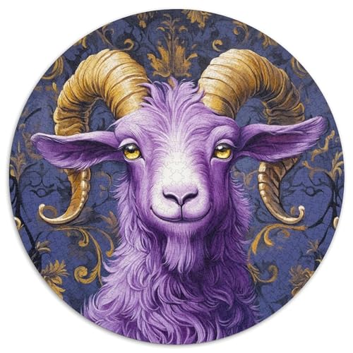 Lila Ziege 1000pcs (67.5x67.5cm) Puzzle, Lernspiel Impossible Anthropomorphes Bild Herausforderungsspielzeug Für Erwachsene Teenager von kaiyun