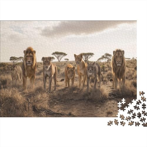 Löwe-Savannah Acacia 1000pcs (75x50cm) Puzzle, Lernspiel Impossible Herausforderungsspielzeug Für Erwachsene Teenager von kaiyun
