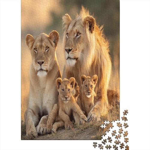 Löwe and Cub1000 Teile: Unmögliches Puzzle Für Erwachsene, Spiele, Geschenke, Kinder, Herausforderungs70x50cm/1000pcs von kaiyun