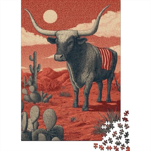 Longhorn-Bulle 38x26cm/1000pcs Puzzles, Die Für Erwachsene Und Personen Ab 14 Jahren Geeignet Sind Wüstenkaktus und roter Himmel Longhorn-Bulle 38x26cm/1000pcs Puzzles, Die Für Erwachsene Und Personen Ab 14 Jahren Geeignet Sind Wüstenkaktus und roter Himmel von kaiyun