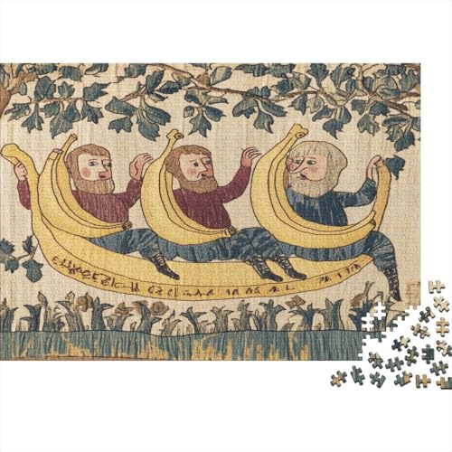 Lorbeerblatt-Banane 1000pcs (75x50cm) Puzzles, Die Für Erwachsene Und Personen Ab 14 Jahren Geeignet Sind Mittelalter Illustration von kaiyun