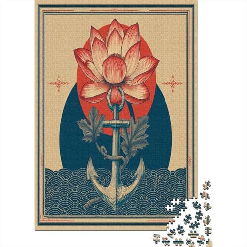 Lotus- und Ankermuster 38x26cm/1000pcs Puzzle, Lernspiel Impossible Herausforderungsspielzeug Für Erwachsene Teenager Lotus- und Ankermuster 38x26cm/1000pcs Puzzle, Lernspiel Impossible Herausforderungsspielzeug Für Erwachsene Teenager von kaiyun