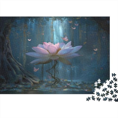 Lotusblüten 1000pcs (75x50cm) Puzzles, Die Für Erwachsene Und Personen Ab 14 Jahren Geeignet Sind Waterfall Branches Butterflies von kaiyun