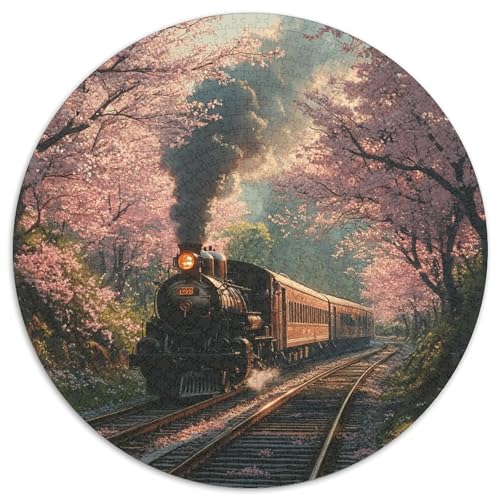 Lovely Eisenbahn in Spring 1000pcs (67.5x67.5cm) Schwer Puzzle Lernspiel Impossible Schöne Landschaft Herausforderung Spielzeug Für Erwachsene Kinder von kaiyun