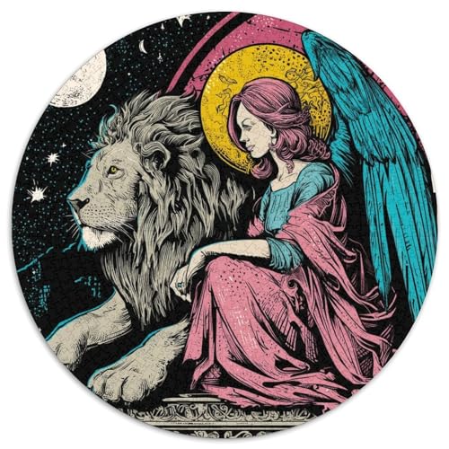Machtengel und Löwe 1000pcs (67.5x67.5cm) Schwer Puzzle Lernspiel Impossible Pop-Art Herausforderung Spielzeug Für Erwachsene Kinder von kaiyun