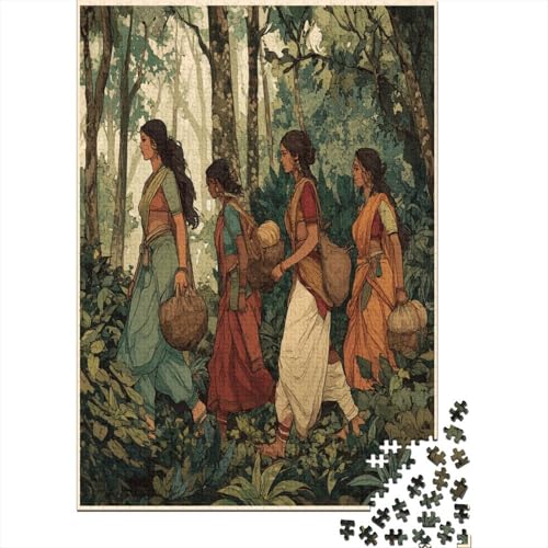 Mädchen im Dschungel Rätsel Für Erwachsene || 38x26cm/1000pcs Puzzles Lernspiele Home Decor von kaiyun
