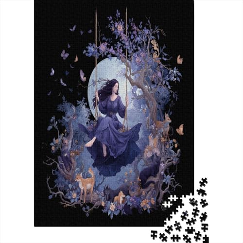 Mädchen mit Langen Haaren sitzt auf der Schaukel 38x26cm/1000pcs Erwachsenenpuzzle - DIY-Puzzlespielzeug Mädchen mit Langen Haaren sitzt auf der Schaukel 38x26cm/1000pcs Erwachsenenpuzzle - DIY-Puzzlespielzeug von kaiyun