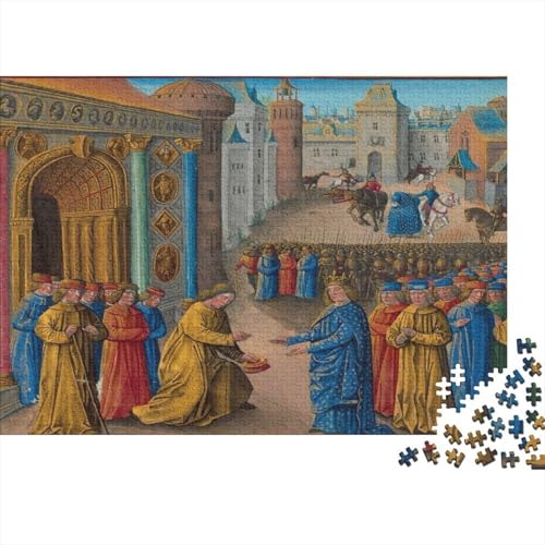 Männer in mittelalterlicher Tracht 1000pcs (75x50cm) Schwer Puzzle Lernspiel Impossible Herausforderung Spielzeug Für Erwachsene Kinder von kaiyun