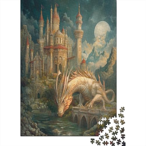 Märchenhaft Palace, Drache1000 Teile: Unmögliches Puzzle Für Erwachsene, Spiele, Geschenke, Kinder, Herausforderungs38x26cm/1000pcs von kaiyun