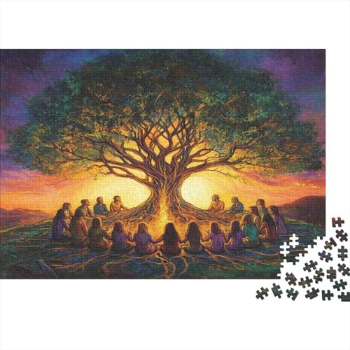 Majestätischer Baum Rätsel Für Erwachsene |Verbundenheit und Einheit| Familienspaß-Puzzles 1000pcs (75x50cm) von kaiyun