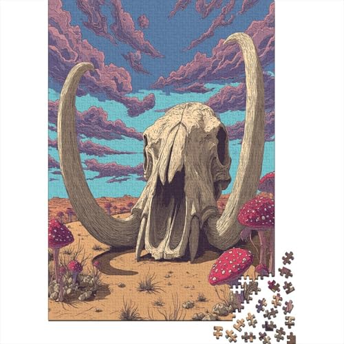 Mammoth Totenkopf in The Desert1000 Teile: Unmögliches Puzzle Für Erwachsene, Spiele, Geschenke, Kinder, Herausforderungs70x50cm/1000pcs von kaiyun