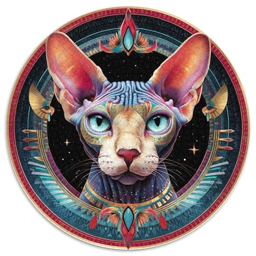 Mandala-Katze,Rätsel Für Erwachsene 1000pcs (67.5x67.5cm),Herausforderungsspiele von kaiyun