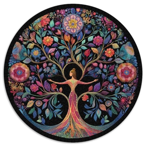 Mandala-Stil 1000pcs (67.5x67.5cm) Schwer Puzzle Lernspiel Impossible Lebensbaum Art Herausforderung Spielzeug Für Erwachsene Kinder von kaiyun