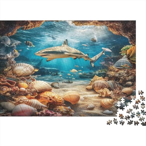 Meeresboden 1000pcs (75x50cm) Puzzles, Die Für Erwachsene Und Personen Ab 14 Jahren Geeignet Sind Muscheln, Haie von kaiyun