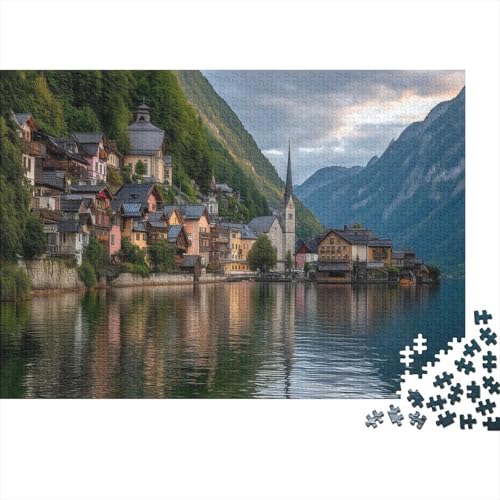 Mehrere kleine Boote liegen auf dem See 1000pcs (75x50cm) Puzzle, Lernspiel Impossible Herausforderungsspielzeug Für Erwachsene Teenager von kaiyun