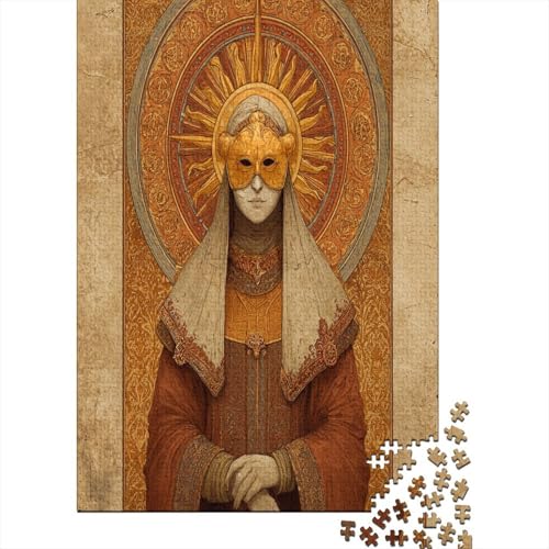 MittelalterlichPriesterin1000Teile:UnmöglichesPuzzleFürErwachsene,Spiele,Geschenke,Kinder,Herausforderungs70x50cm/1000pcs von kaiyun